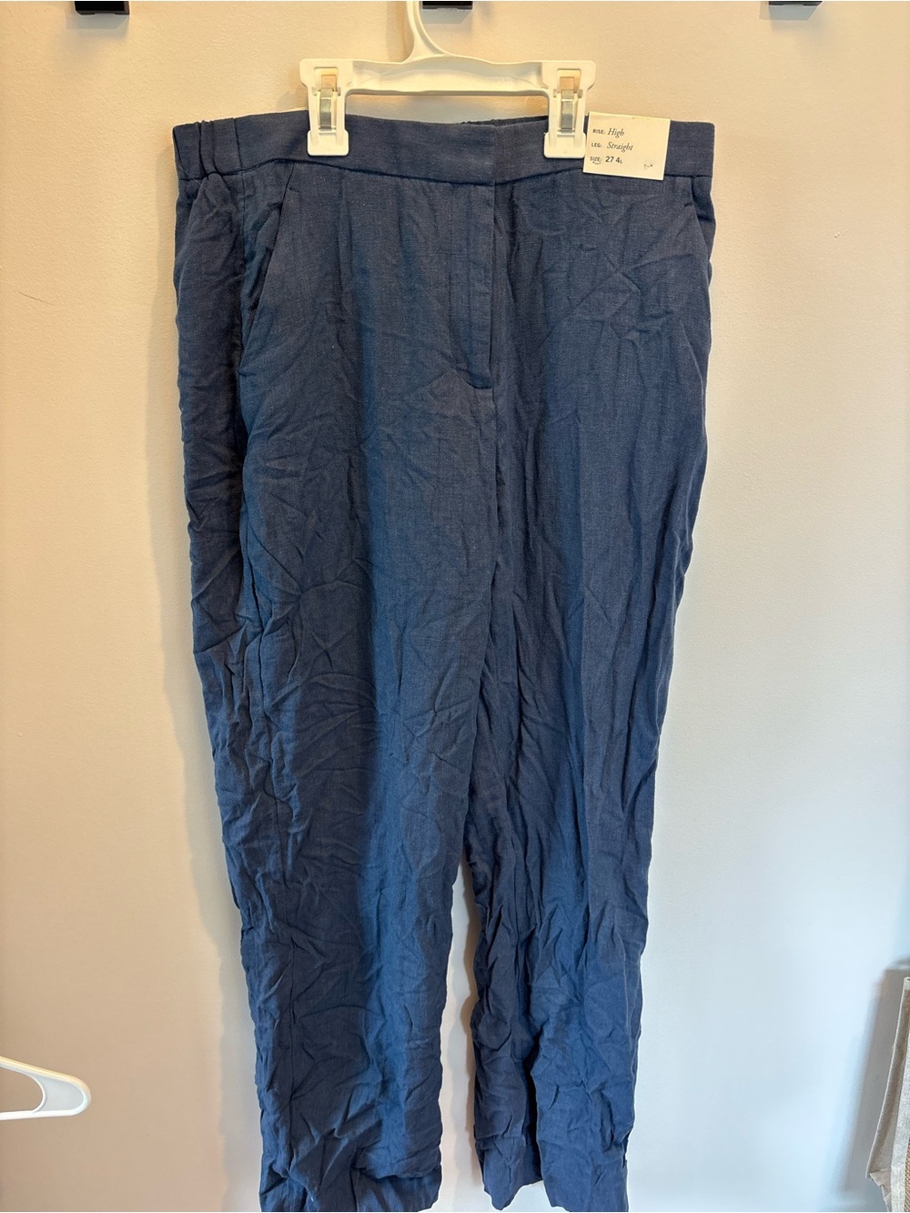 Women’s Blue Linen Trousers